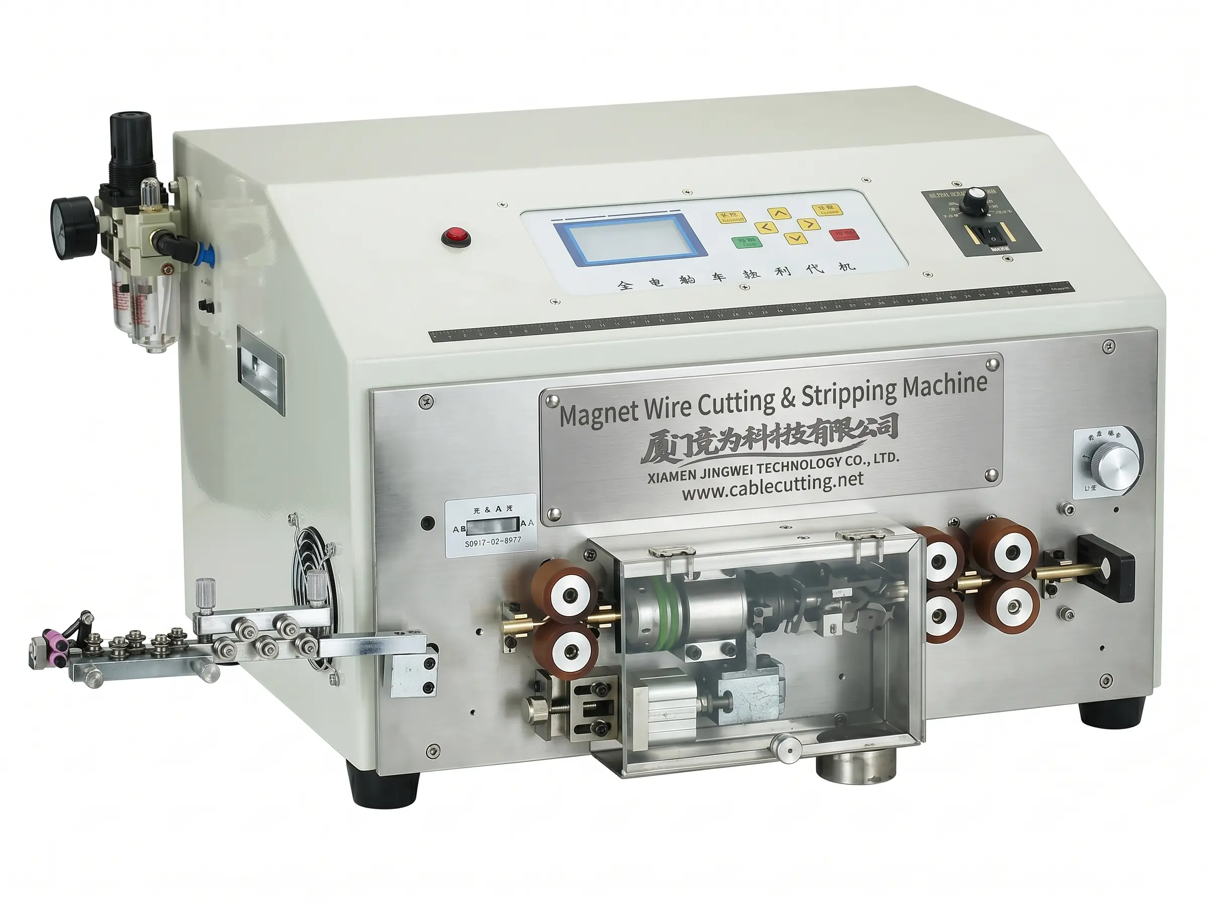Máquina de Corte e Decapagem de Fio Magnético WPM-0525 - JINGWEI