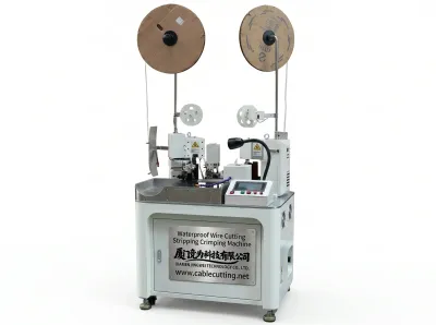 Máquina Automática de Corte, Descascamento e Crimpagem de Fios à Prova d'Água WPM-624