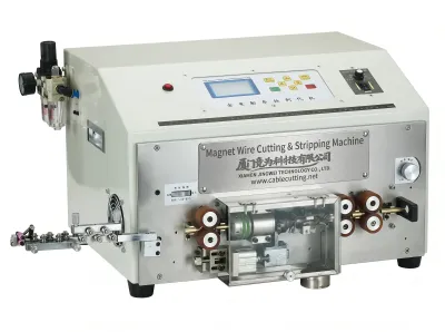 Máquina Automática de Corte e Descascagem de Fio Magnético WPM-0525 - Máquina de Escova de Arame Semiautomática