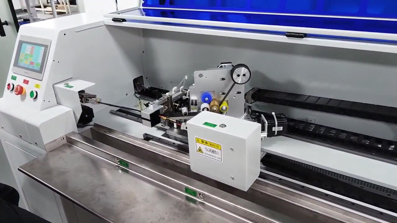 Máquina Automática de Enrolar Fios Curtos com Fita Adesiva JW-850C - Enrolamento Preciso para Comprimentos Reduzidos