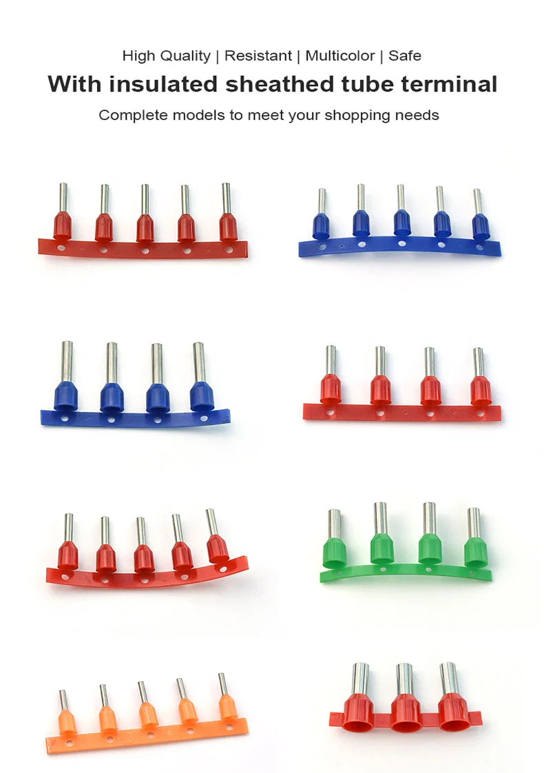 Terminais masculinos e fêmeas isolados de nylon de latão da bainha Terminal de mangas de bandeira de rolo, Terminal de mangas, Terminal isolado