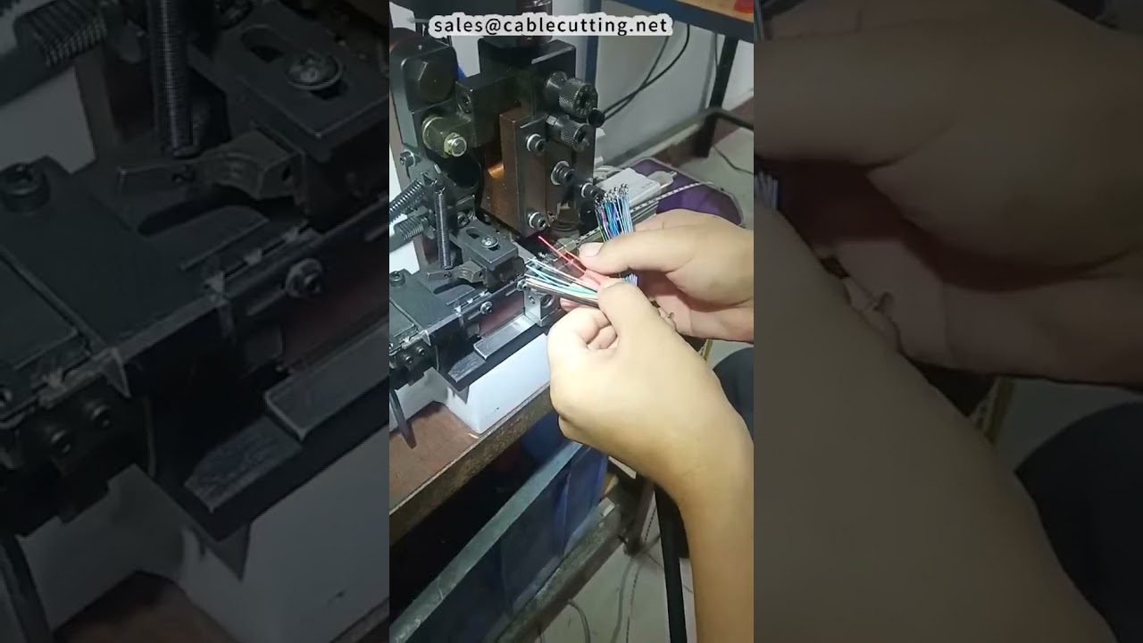 Demonstração de Máquina de Decapar e Crimpar Fio Único de Alta Velocidade para Cabo de 40 Núcleos
