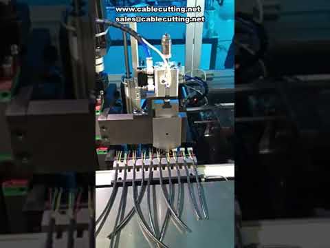Máquina de Enfiamento de Casca de Borracha com Descascamento e Puncionamento de Terminais - Automação Industrial