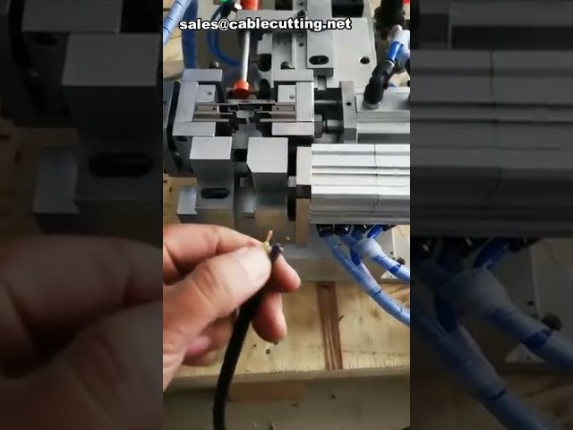 Máquina Pneumática Multifuncional de Corte e Decapagem de Fios | Automação Industrial