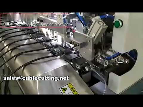 Máquina Automática de Corte, Descascamento e Crimpagem de Cabos de Força para Plugues US/EU - WPM-3600A