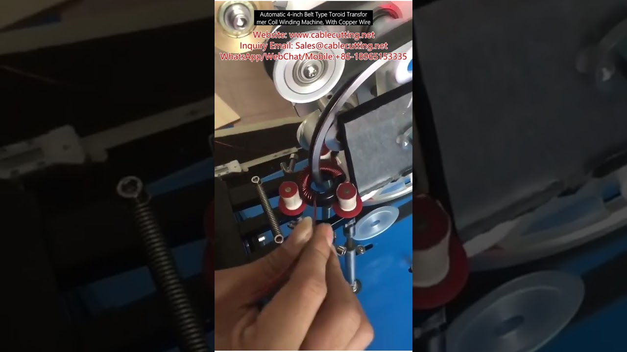 Automatic 4-Inch Belt-Type Toroid Transformer Coil Winding Machine with Copper Wire