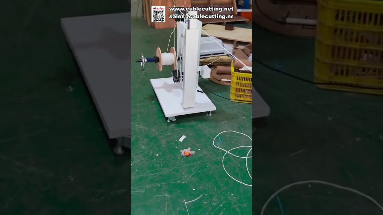 Máquina Industrial de Contagem e Enrolamento de Cabos com Medidor Automático
