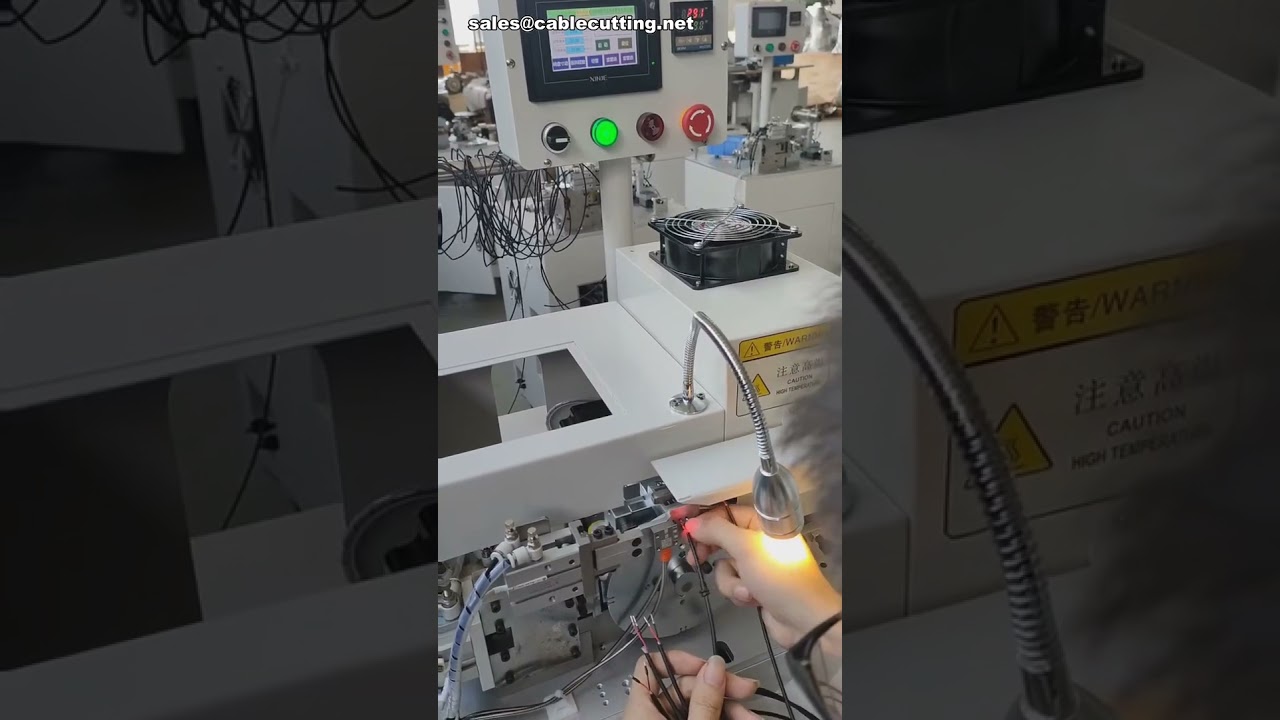 Máquina Automática de Inserir e Aquecer Tubo Termocontrátil – Comprimento Ajustável #fábrica #máquina #diy