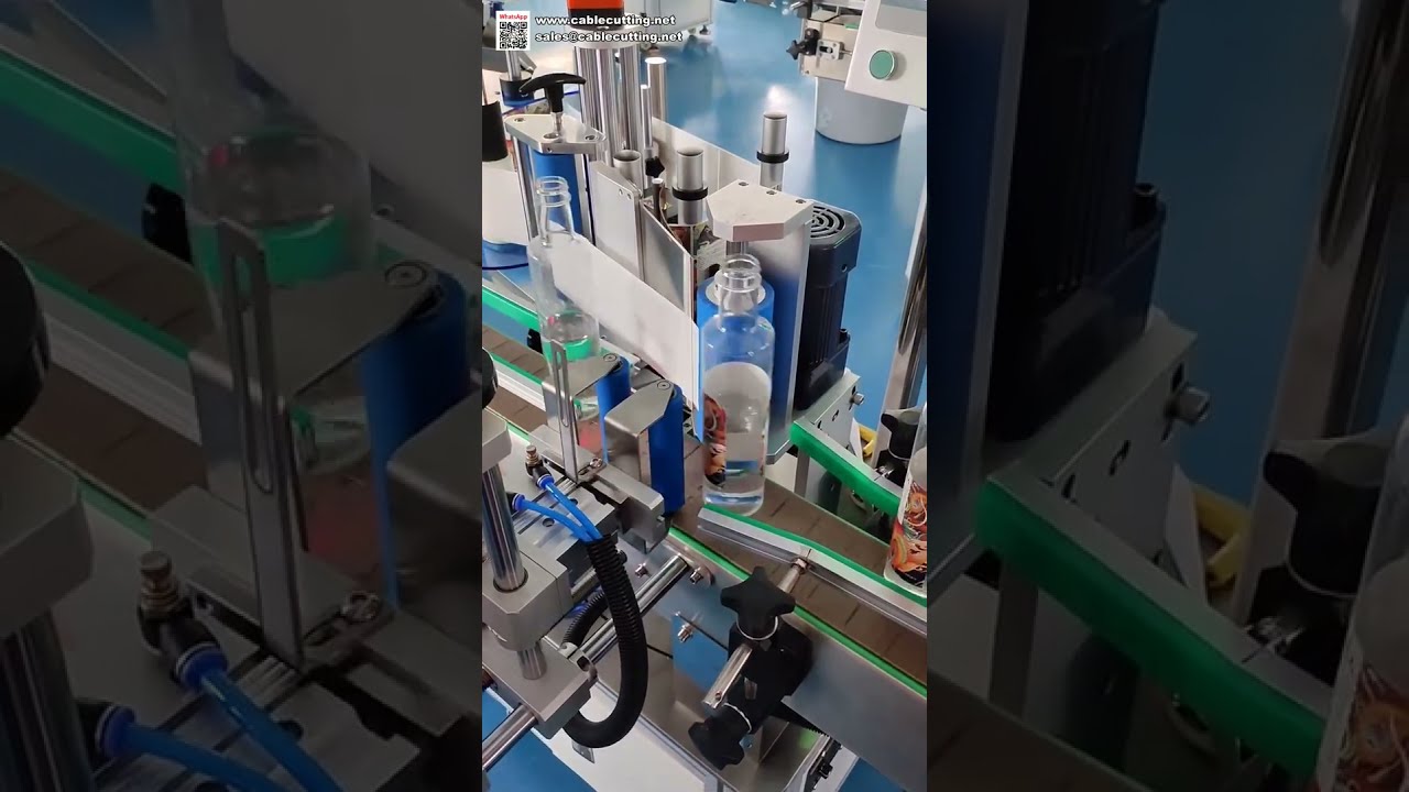 Máquina Rótuladora Automática de Alta Velocidade para Garrafas Redondas | Aplicadora de Adesivos para Bebidas