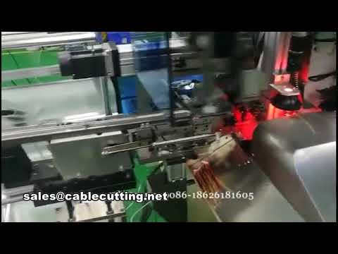 Máquina automática de decapagem, torção, soldagem, crimpagem e inserção de cabos