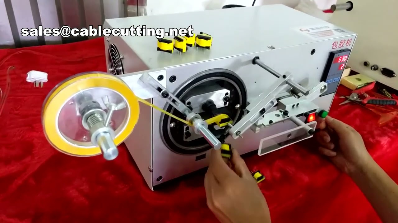 Máquina de Encapar Núcleo de Transformador - Bobinagem Automática com Fita Isolante