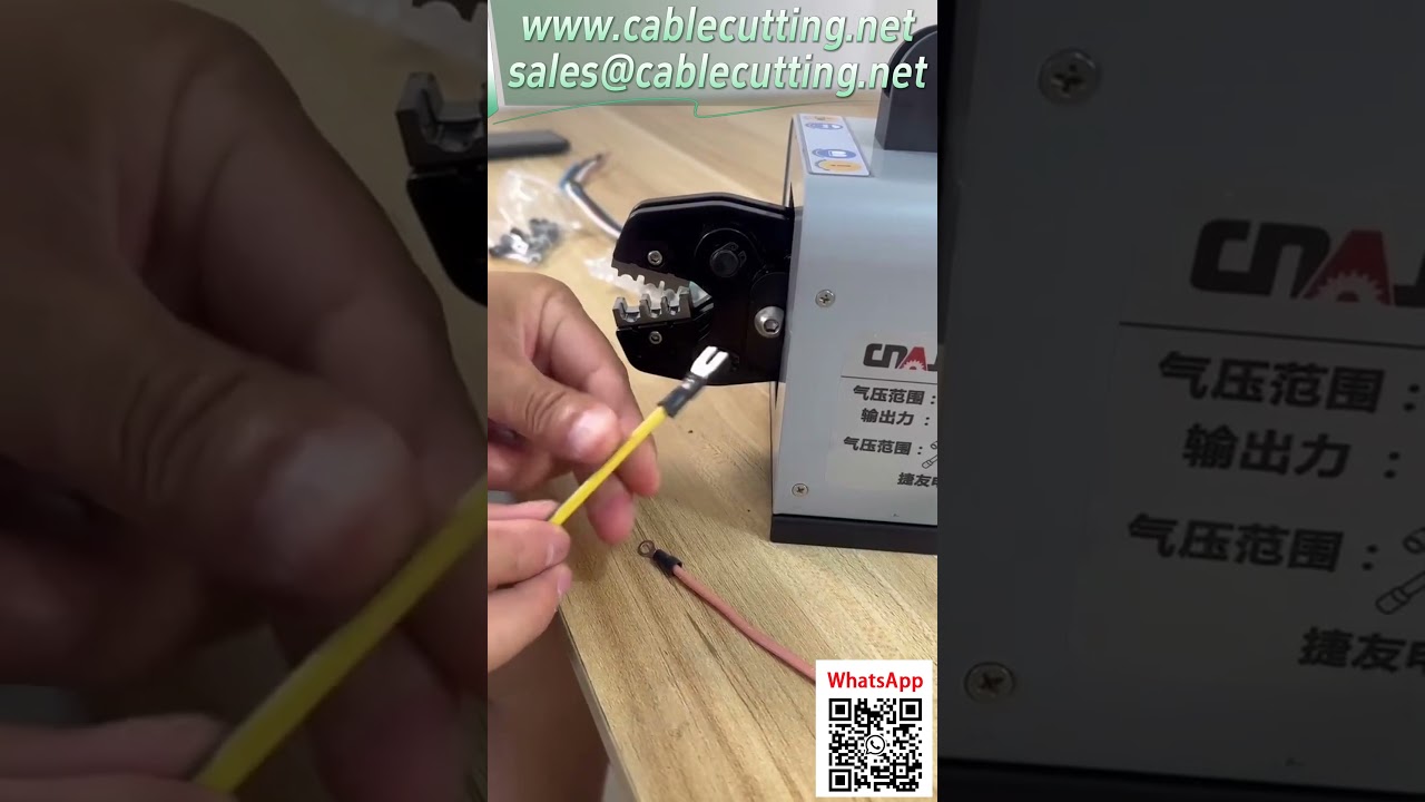 Alicate Pneumático de Crimpagem 25mm | Molde Personalizado para Cabos e Terminais